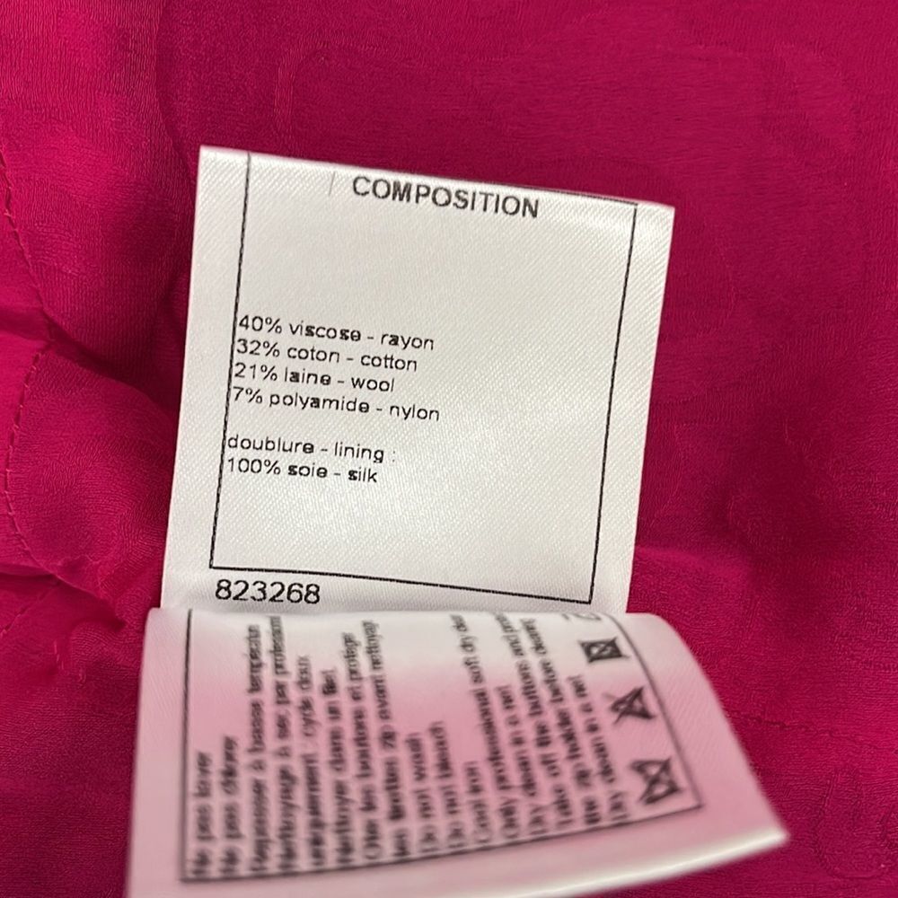 Chanel Sleeveless Tweed Dress in Magenta - Picture 10 of 11